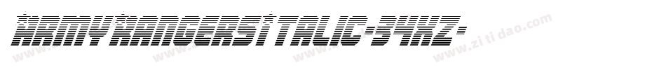 ArmyRangersItalic-34xz字体转换