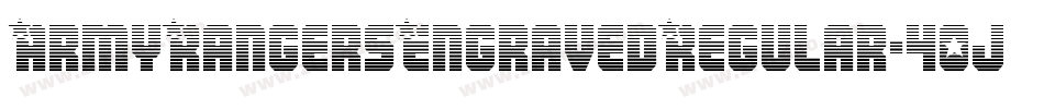ArmyRangersEngravedRegular-40jD字体转换