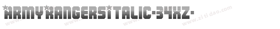 ArmyRangersItalic-34xz字体转换