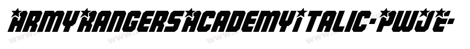 ArmyRangersAcademyItalic-PwJE字体转换