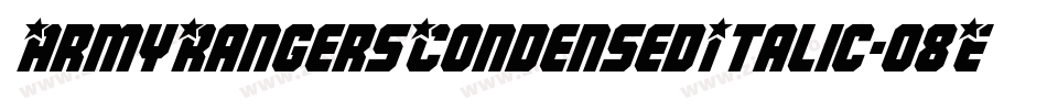 ArmyRangersCondensedItalic-o8Ez字体转换