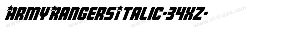 ArmyRangersItalic-34xz字体转换