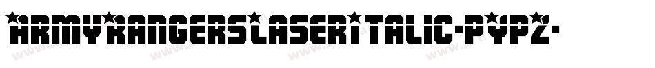 ArmyRangersLaserItalic-pYpZ字体转换