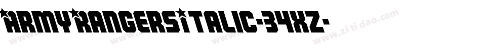 ArmyRangersItalic-34xz字体转换