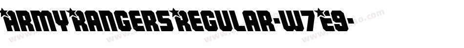 ArmyRangersRegular-w7E9字体转换