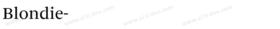 Blondie字体转换
