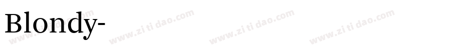 Blondy字体转换