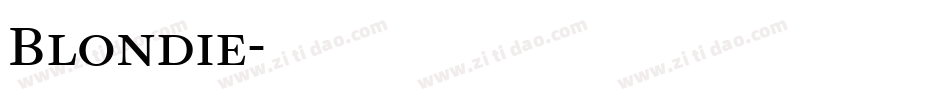 Blondie字体转换