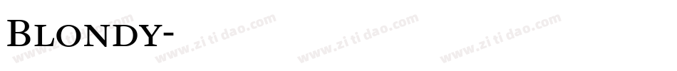 Blondy字体转换