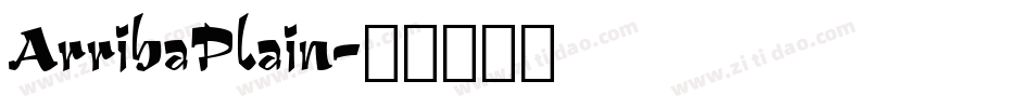 ArribaPlain字体转换