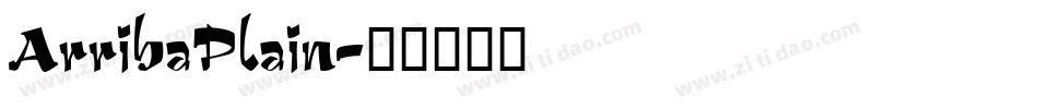 ArribaPlain字体转换