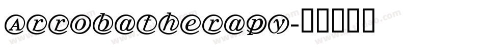 Arrobatherapy字体转换