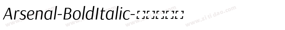 Arsenal-BoldItalic字体转换