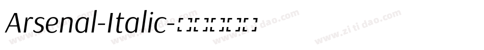 Arsenal-Italic字体转换