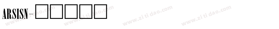 ARSISN字体转换