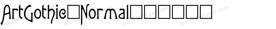 ArtGothic-Normal字体转换