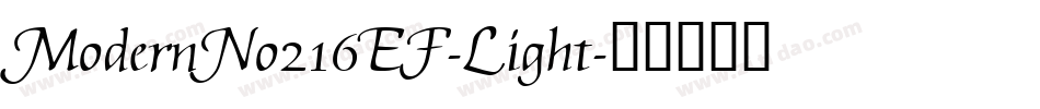 ModernNo216EF-Light字体转换