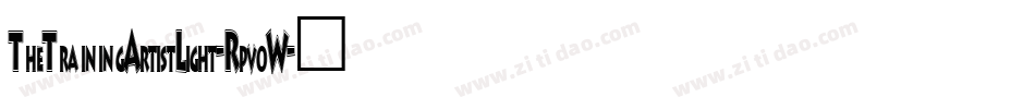 TheTrainingArtistLight-RpvoW字体转换
