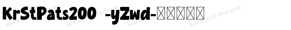 KrStPats2003-yZwd字体转换