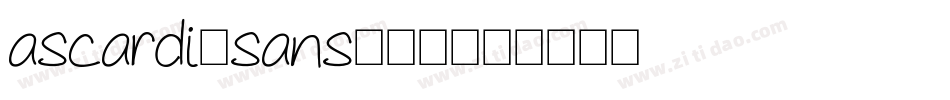 ascardi_sans生成器字体转换