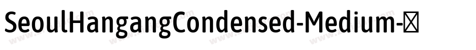 SeoulHangangCondensed-Medium字体转换