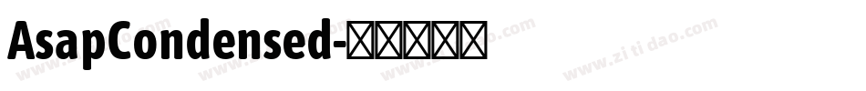 AsapCondensed字体转换