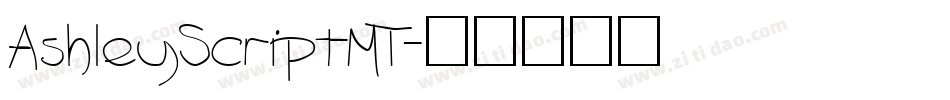 AshleyScriptMT字体转换