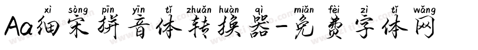 Aa细宋拼音体转换器字体转换