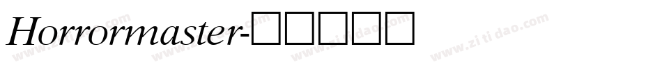 Horrormaster字体转换
