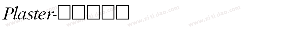 Plaster字体转换