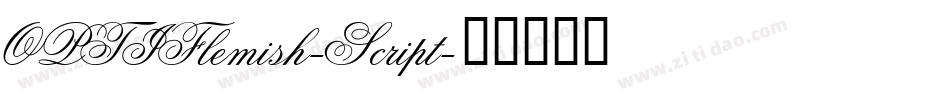 OPTIFlemish-Script字体转换