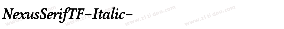 NexusSerifTF-Italic字体转换