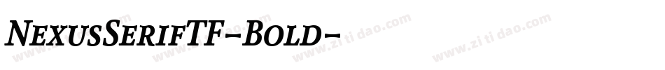 NexusSerifTF-Bold字体转换