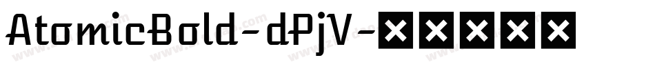 AtomicBold-dPjV字体转换