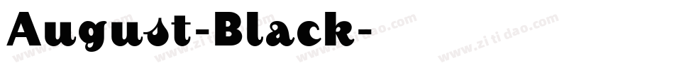 August-Black字体转换