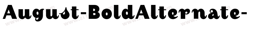 August-BoldAlternate字体转换