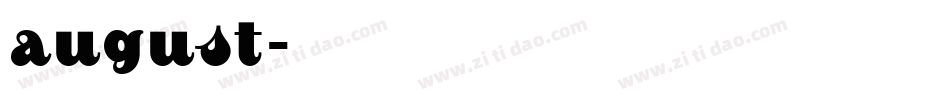 august字体转换