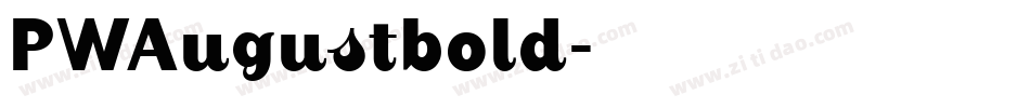 PWAugustbold字体转换