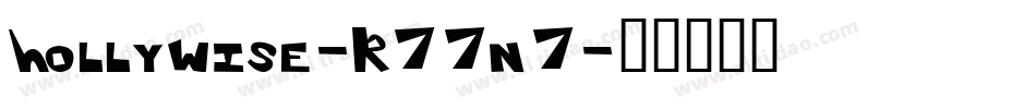 Hollywise-K77n7字体转换