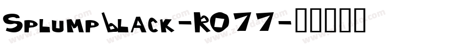 SplumpBlack-KO77字体转换