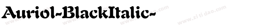 Auriol-BlackItalic字体转换