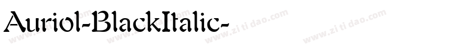 Auriol-BlackItalic字体转换