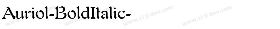 Auriol-BoldItalic字体转换