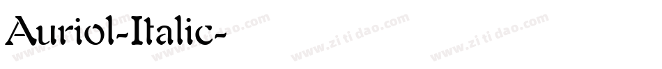 Auriol-Italic字体转换