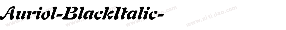 Auriol-BlackItalic字体转换