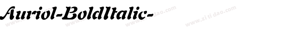 Auriol-BoldItalic字体转换