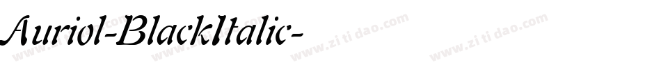 Auriol-BlackItalic字体转换