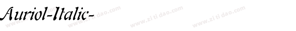 Auriol-Italic字体转换