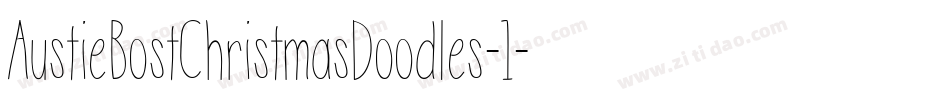 AustieBostChristmasDoodles-1字体转换