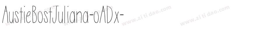 AustieBostJuliana-oADx字体转换